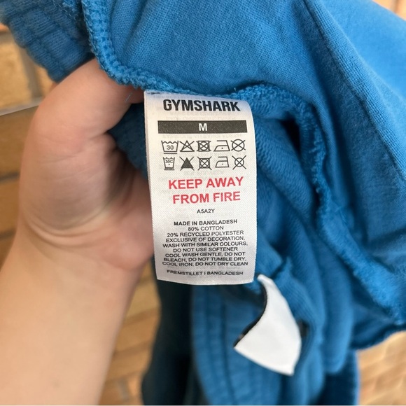 Gymshark Legacy 4” Shorts Slim Fit Retro Blue Men’s Size Medium - Picture 6 of 7